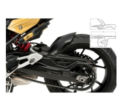 GARDE-BOUE ARRIERE PUIG BMW F900 R 20-24 LOOK CARBONE