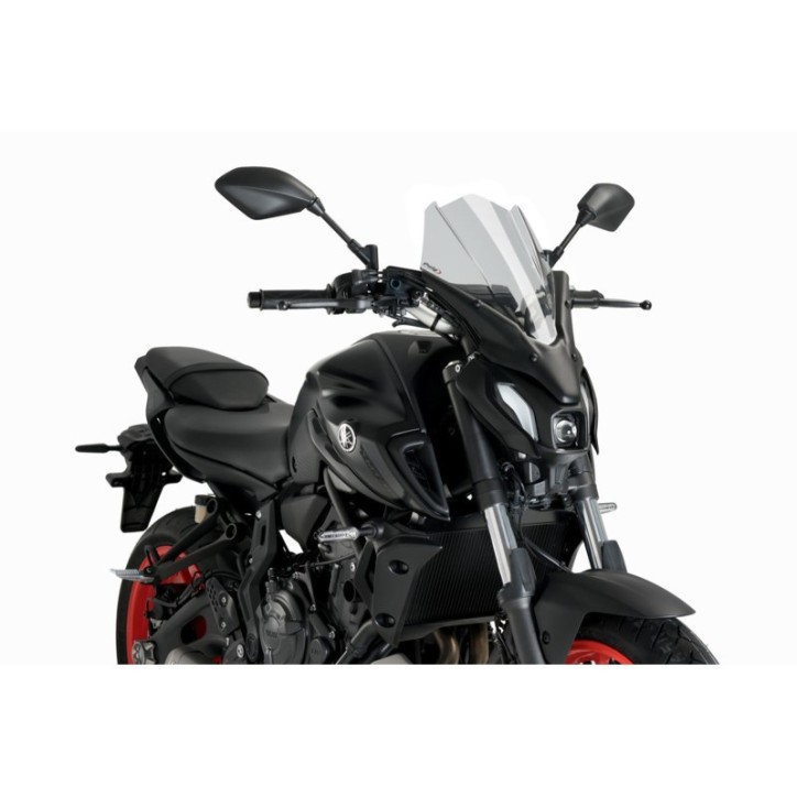 PUIG NAKED SCREEN NG TOURING FOR YAMAHA MT-07 21-24 CLEAR SMOKE