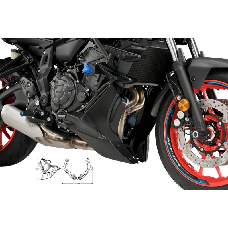 CONSEILS PUIG YAMAHA MT-07 PURE 23-24 NOIR MAT