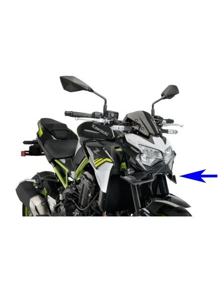 Puig Frontspoiler Downforce Naked fur Kawasaki Z900 20 24 Mattschwarz