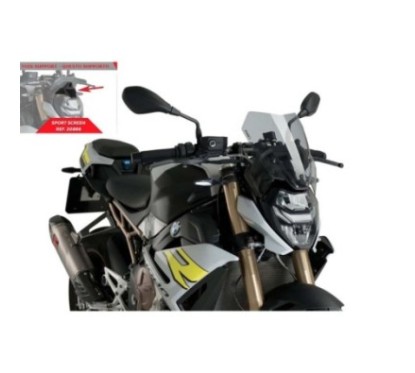 PUIG CUPOLINO NAKED N.G. SPORT BMW S1000 R 21-24 FUME CHIARO