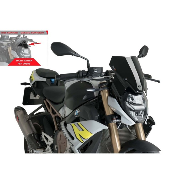 PUIG ECRAN NAKED N.G. SPORT POUR BMW S1000 R 21-24 NOIR