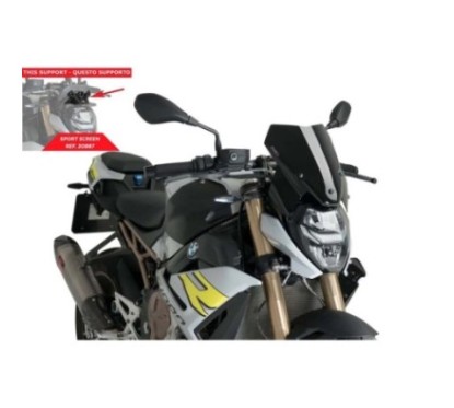 PANTALLA NAKED PUIG NG SPORT-SOPORTE OEM. BMW S1000 R 21-24 NEGRO