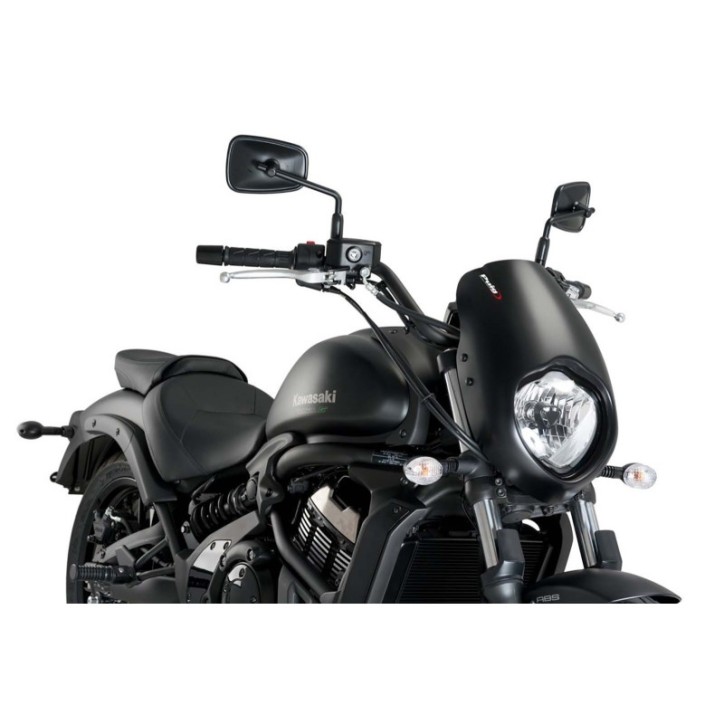 PUIG ECRAN SEMI-CARENE ANARCHY POUR KAWASAKI VULCAN S 15-24 NOIR MAT