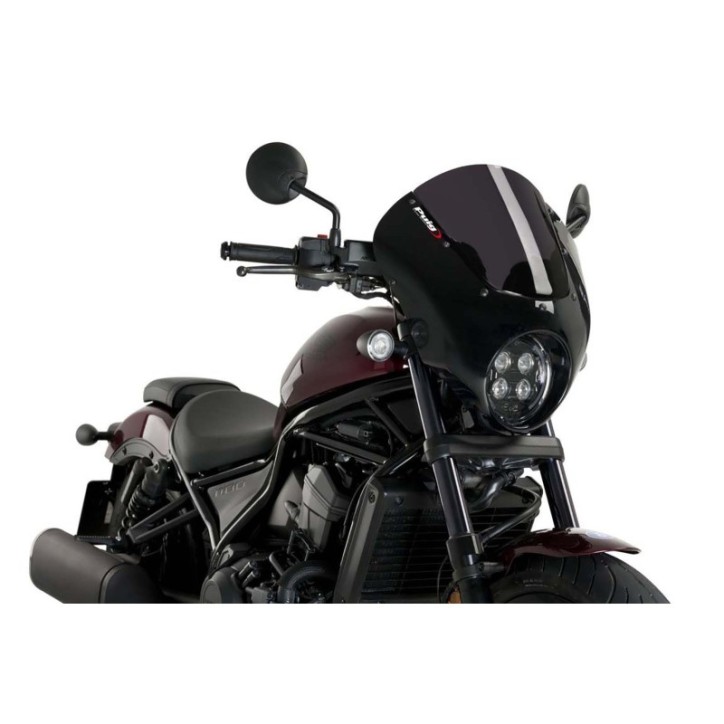 CUBIERTA SEMICARNEADA PUIG DARK NIGHT PARA HONDA CMX1100 REBEL 21-24 DARK SMOKE-21104F