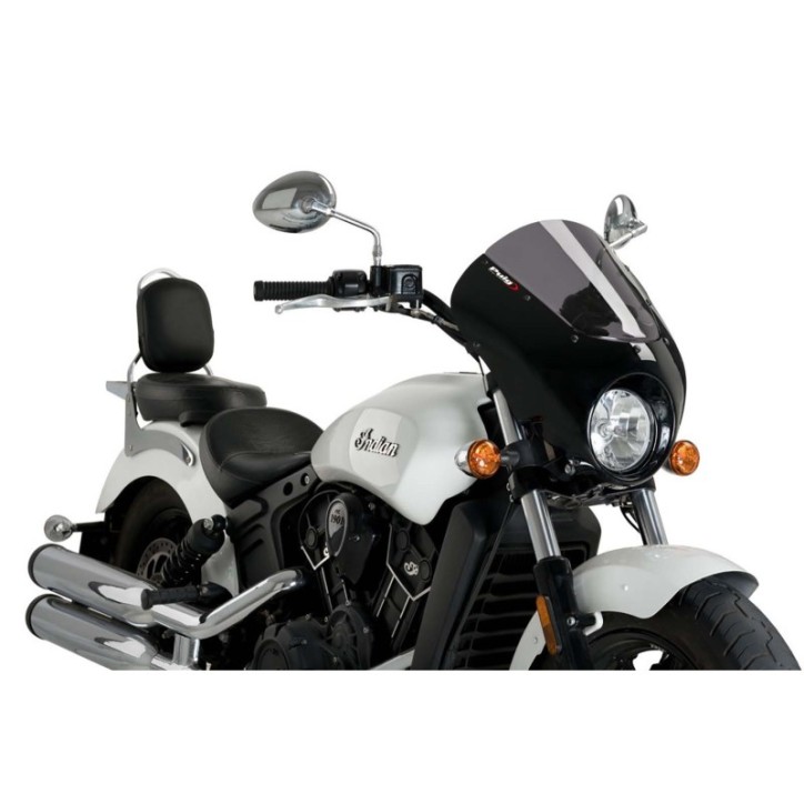 PUIG ECRAN SEMI-CARENE DARK NIGHT POUR INDIAN SCOUT 15-24 FUMEE FONCEE