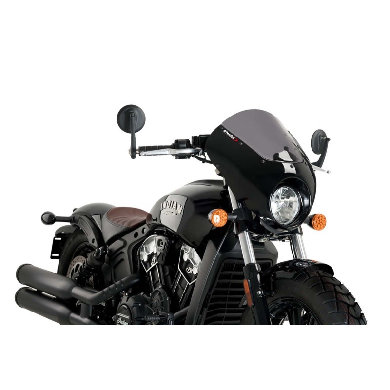 PUIG CUPOLINO SEMICARENATO DARK NIGHT INDIAN SCOUT BOBBER 18-24 FUME SCURO-21107F