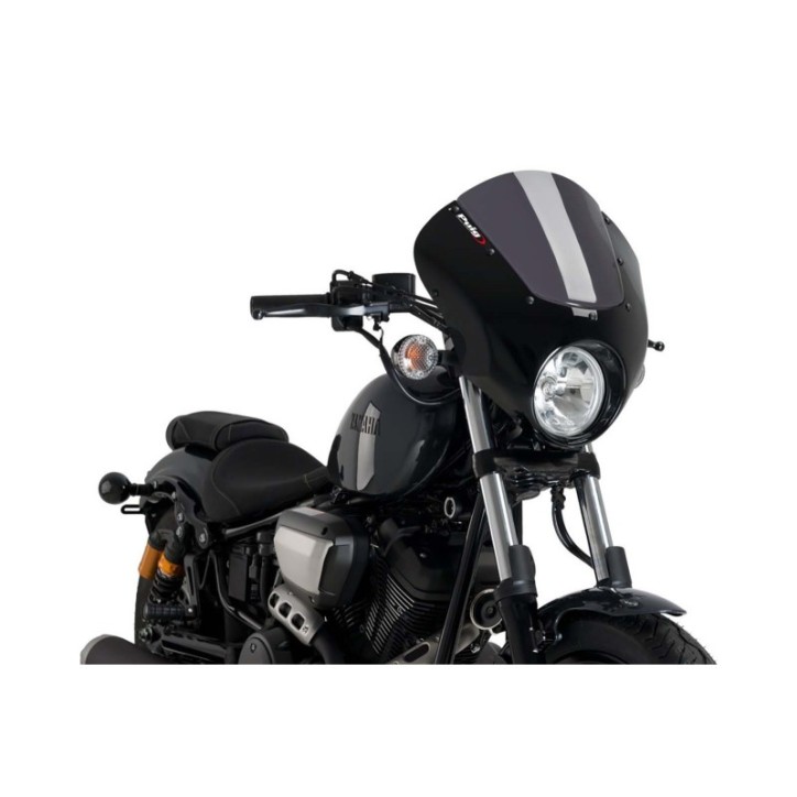 PUIG ECRAN SEMI-CARENE DARK NIGHT POUR YAMAHA XV950/R 14-20 FUME FONCE