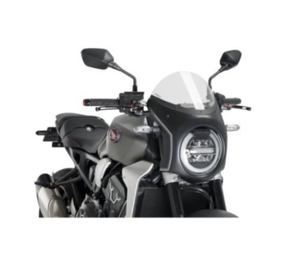 PUIG CUPOLINO SEMICARENATO HONDA CB1000R NEO SPORTS CAFE 18-20 TRASPARENTE-NERO