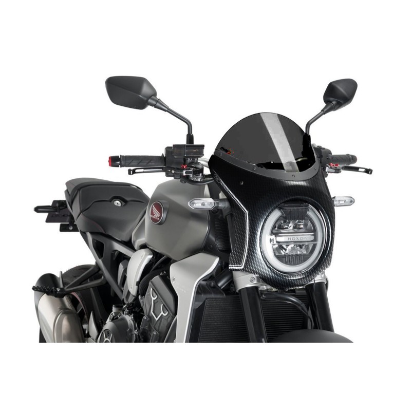 PUIG ECRAN SEMI-CARENE HONDA CB1000R NEO SPORTS CAFE 18-20 FUMEE FONCEE-CARBONE