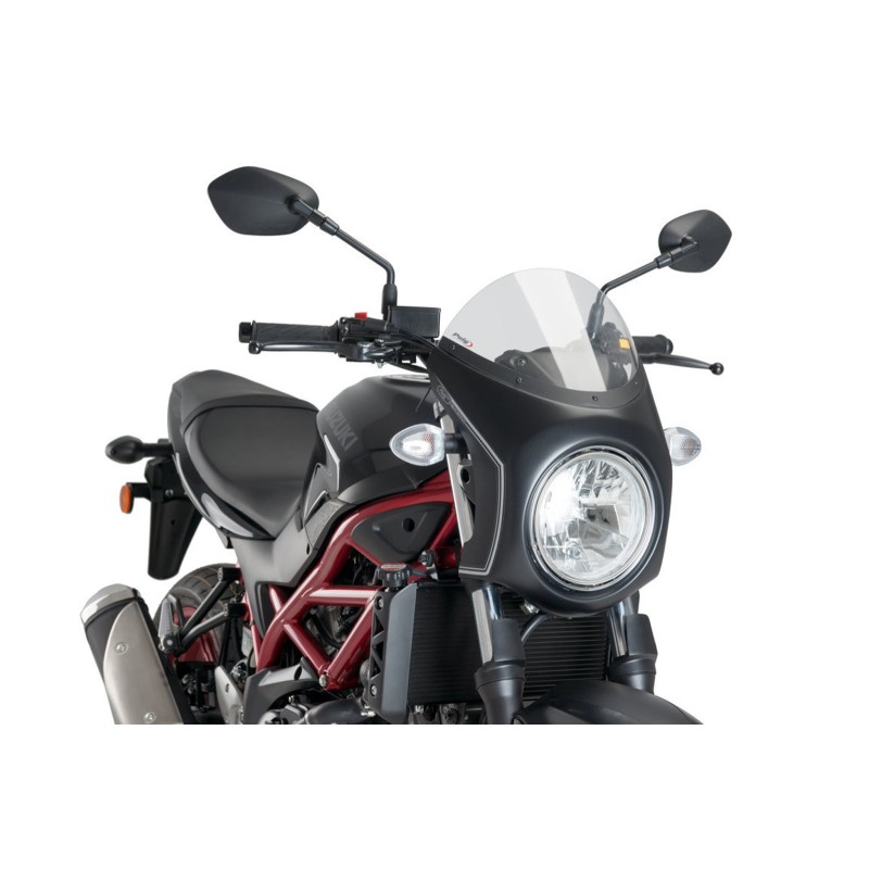 PUIG PARE-BRISE SEMI-CARENE SUZUKI SV650 16-24 FUME CLAIR-NOIR