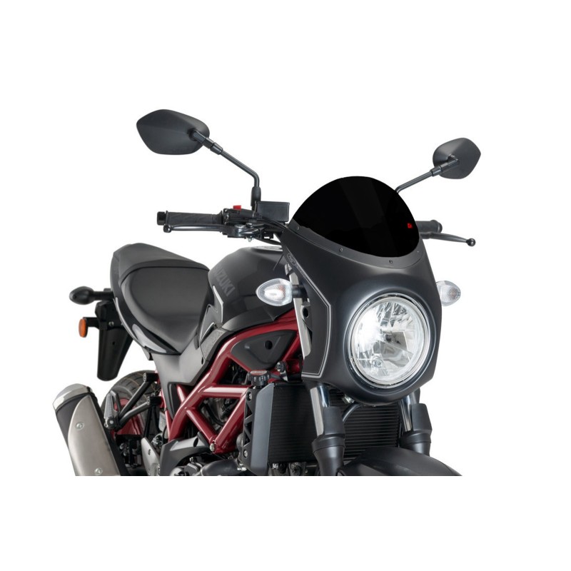 Halbverkleidete Windschutzscheibe von PUIG Suzuki SV650 16-24 SCHWARZ-SCHWARZ