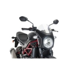 PARABRISAS SEMICARENADO PUIG SUZUKI SV650 16-24 TRANSPARENTE-NEGRO