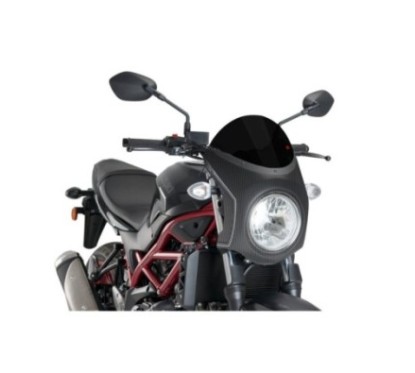 PARABRISAS SEMICARENADO PUIG SUZUKI SV650 16-24 NEGRO-CARBONO