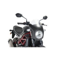 PARABRISAS SEMICARENADO PUIG SUZUKI SV650 16-24 TRANSPARENTE-CARBONO