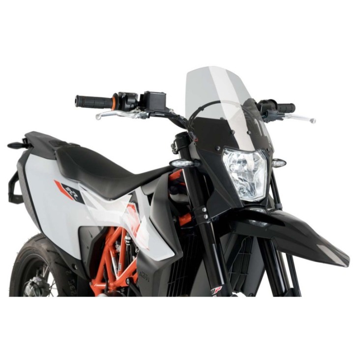 PUIG NAKED SCREEN NG SPORT FOR KTM 690 SMC R 19-24 CLEAR SMOKE