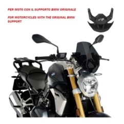 PANTALLA NAKED PUIG NG SPORT-SOPORTE OEM. BMW R1250 R 18-24 HUMO OSCURO