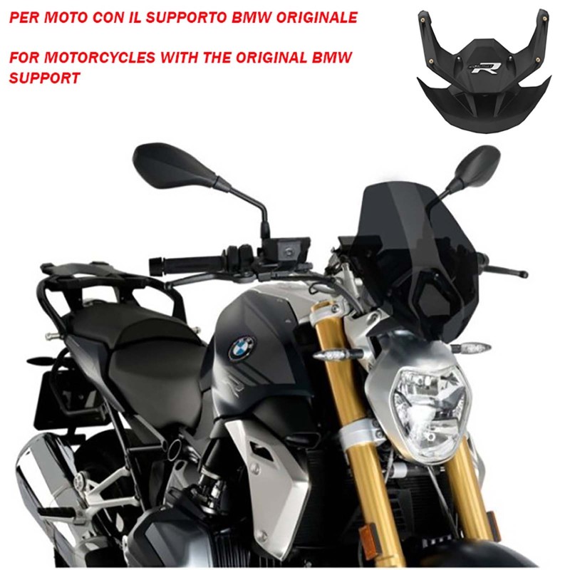 PANTALLA NAKED PUIG NG SPORT-SOPORTE OEM. BMW R1250 R 18-24 HUMO OSCURO