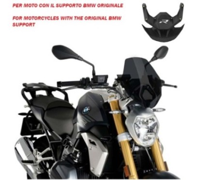 PANTALLA NAKED PUIG NG SPORT-SOPORTE OEM. BMW R1250 R 18-24 HUMO OSCURO