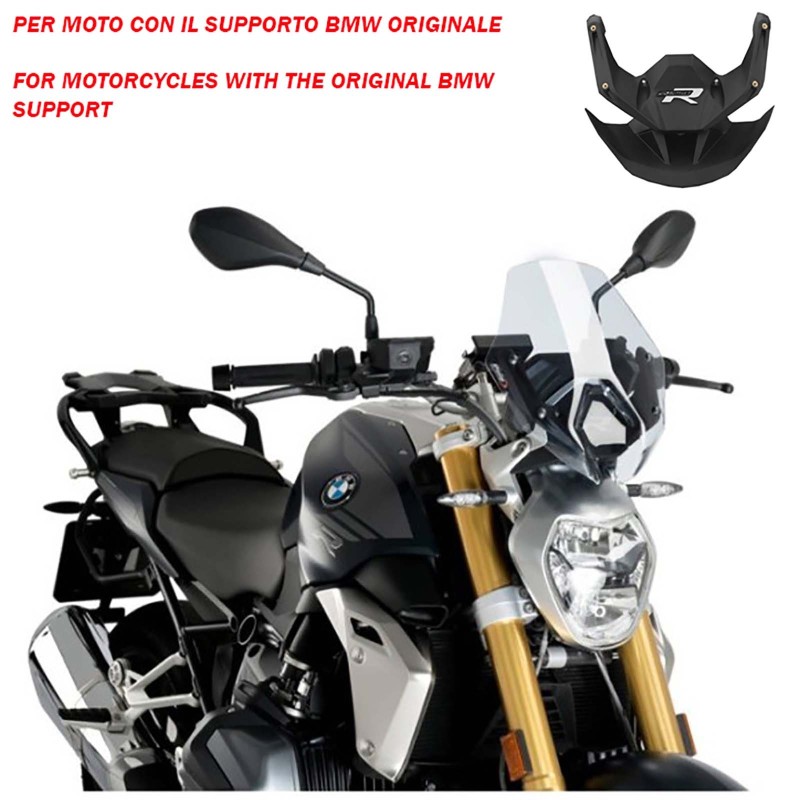 PANTALLA NAKED PUIG NG SPORT-SOPORTE OEM. BMW R1250 R 18-24 TRANSPARENTE