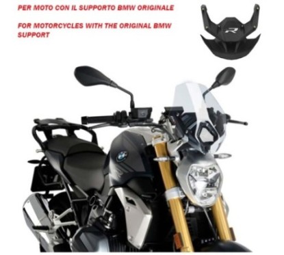 PANTALLA NAKED PUIG NG SPORT-SOPORTE OEM. BMW R1250 R 18-24 TRANSPARENTE