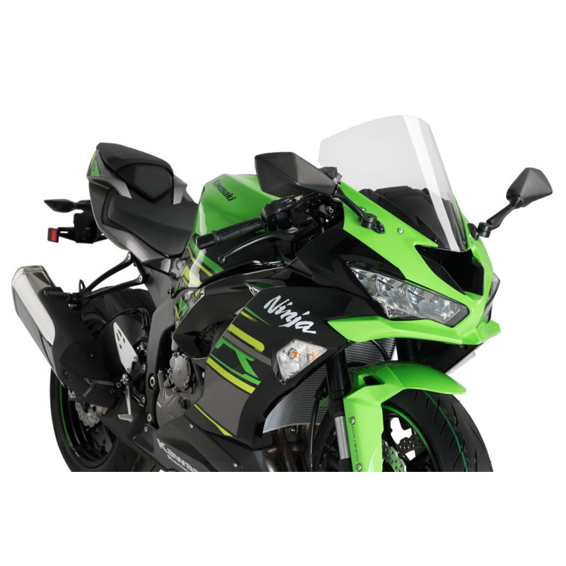 エル様 PUIG WINDSCREEN R-RACER FIT ON KAWASAKI ZX-6R 636 NINJA 13-17