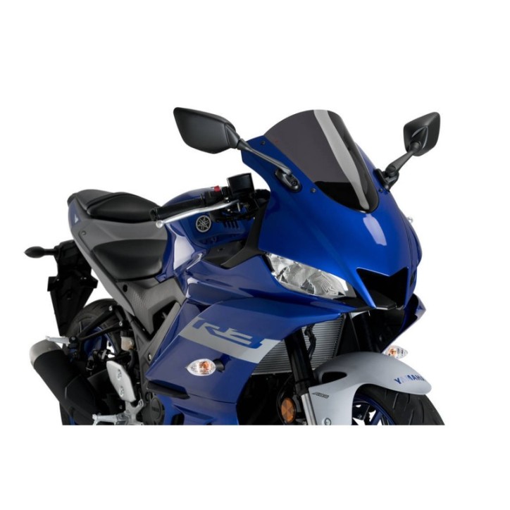 ECRAN PUIG R-RACER POUR YAMAHA YZF-R3 19-24 FUME FONCE