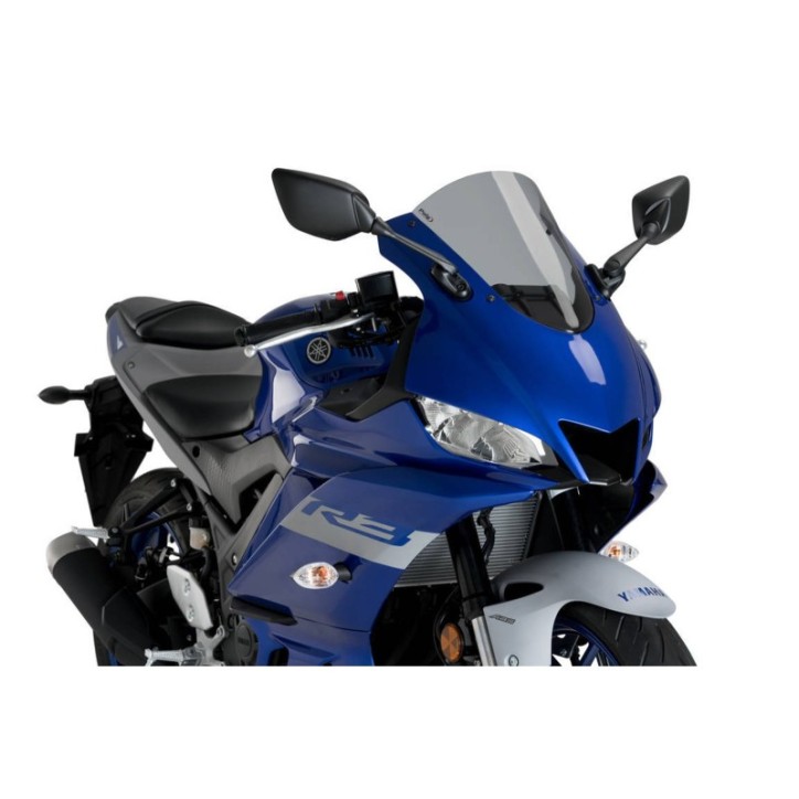 ECRAN PUIG R-RACER POUR YAMAHA YZF-R3 19-24 FUME CLAIR