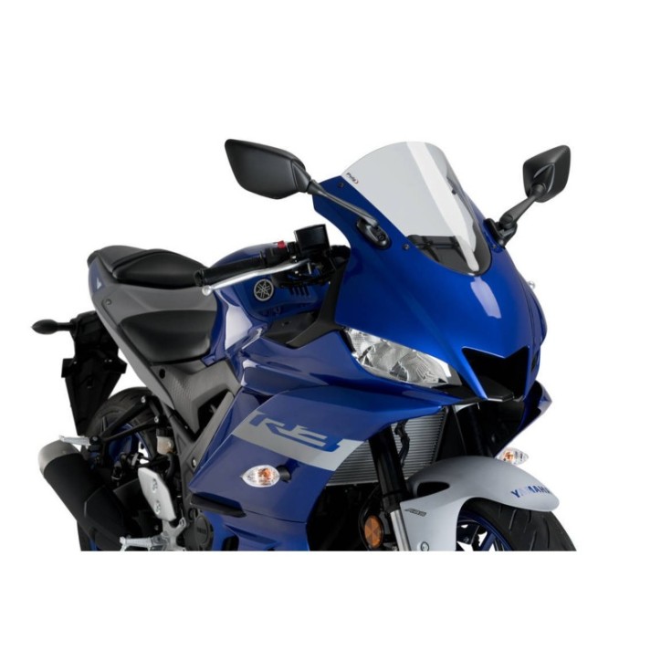 ECRAN PUIG R-RACER POUR YAMAHA YZF-R3 19-24 TRANSPARENT