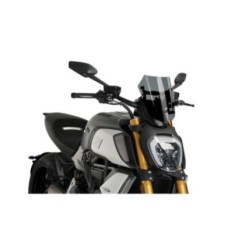 PUIG CUPOLINO NAKED N.G. SPORT REGOLABILE DUCATI DIAVEL 1260 19-24 FUME SCURO