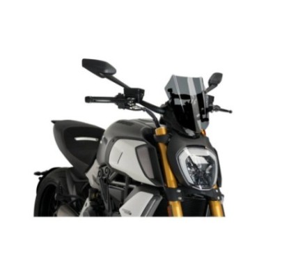 PUIG CUPOLINO NAKED N.G. SPORT REGOLABILE DUCATI DIAVEL 1260 19-24 FUME SCURO