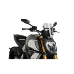 PUIG CUPOLINO NAKED N.G. SPORT REGOLABILE DUCATI DIAVEL 1260 19-24 FUME CHIARO