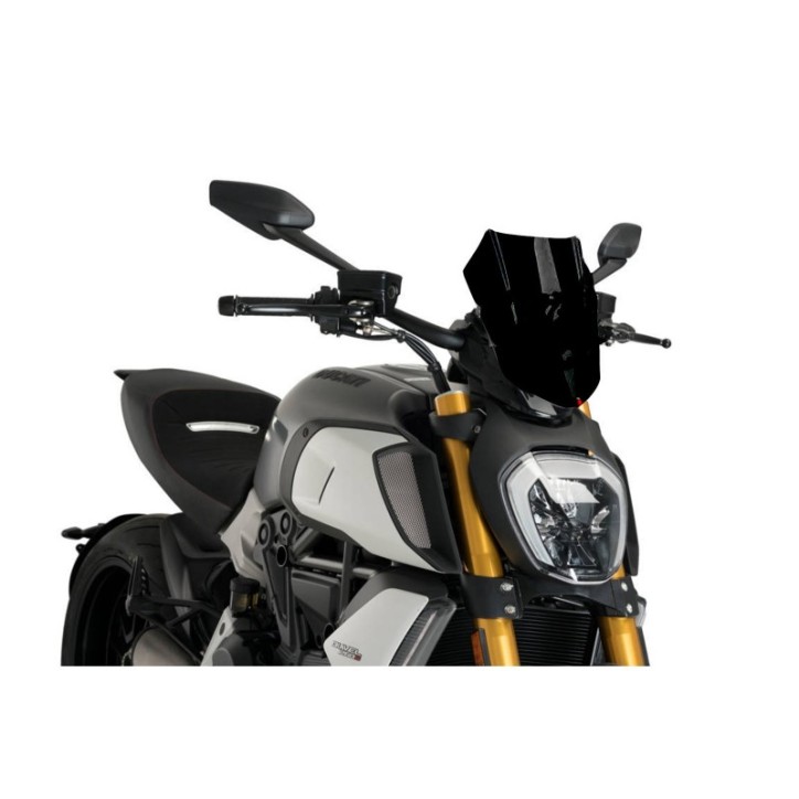 PUIG CUPOLINO NAKED N.G. SPORT REGOLABILE PER DUCATI DIAVEL 1260 19-24 NERO