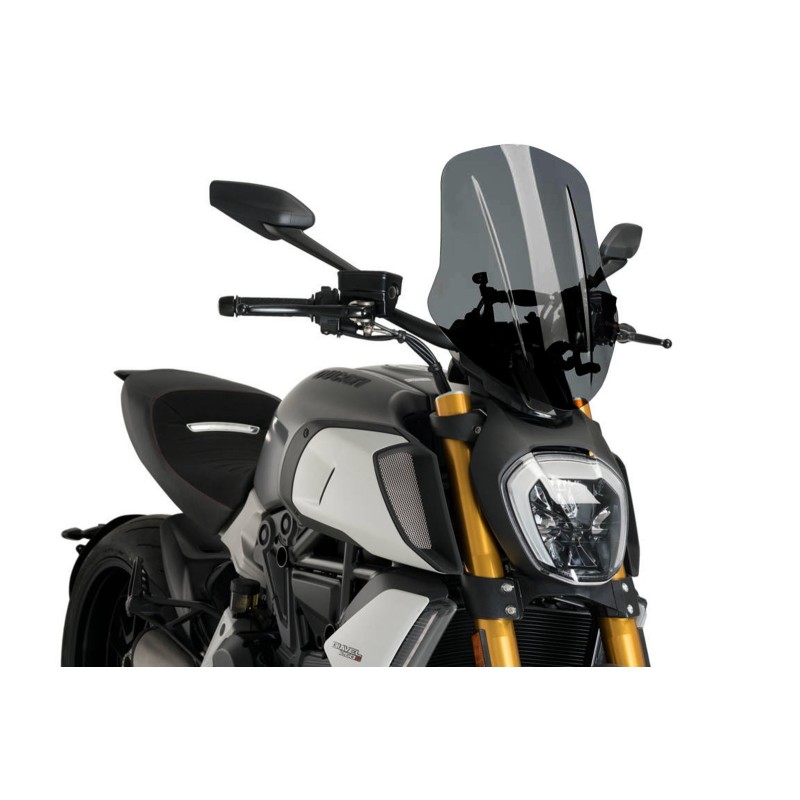 PUIG CUPOLINO NAKED N.G. TOURING REGOLABILE DUCATI DIAVEL 1260 19-24 FUME SCURO