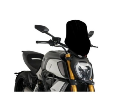 PUIG CUPOLINO NAKED N.G. TOURING REGOLABILE DUCATI DIAVEL 1260 19-24 NERO