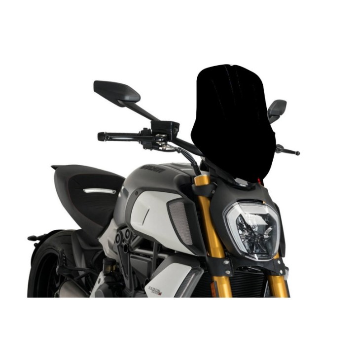 PUIG CUPOLINO NAKED N.G. TOURING REGOLABILE PER DUCATI DIAVEL 1260 19-24 NERO