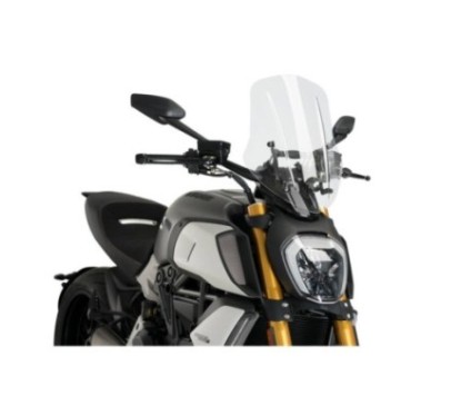 CUpula PUIG NAKED NG TOURING AJUSTABLE DUCATI DIAVEL 1260 19-24 TRANSPARENTE