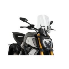 PUIG NAKED NG TOURING ADJUSTABLE WINDSCREEN DUCATI DIAVEL 1260S 19-24 TRANSPARENT