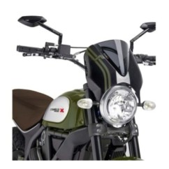 PUIG PARE-BRISE RETRO DUCATI SCRAMBLER DESERT SLED 17-22 FUMEE FONCEE-NOIR