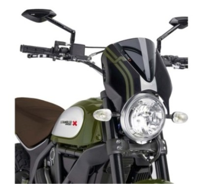 PARABRISAS PUIG RETRO DUCATI SCRAMBLER DESERT SLED 17-22 HUMO OSCURO-NEGRO