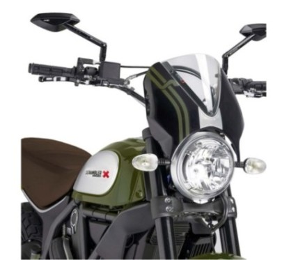 PUIG CUPOLINO RETRO DUCATI SCRAMBLER DESERT SLED 17-22 TRASPARENTE-NERO