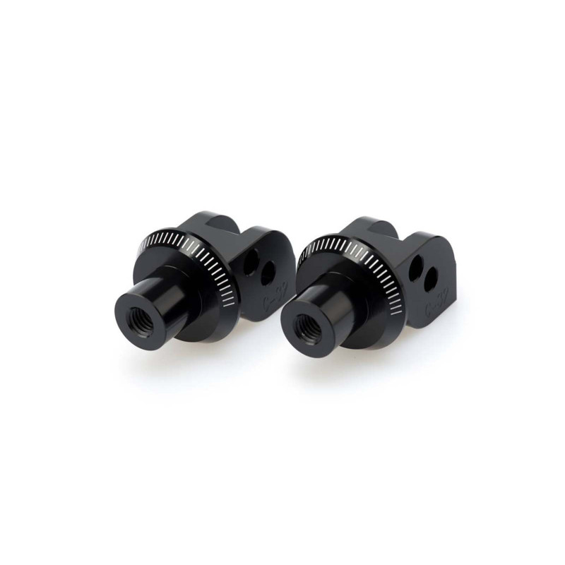 Adaptadores Puig para estriberas fijas de pasajero Ducati Scrambler 800 Nightshift 21 25 negro