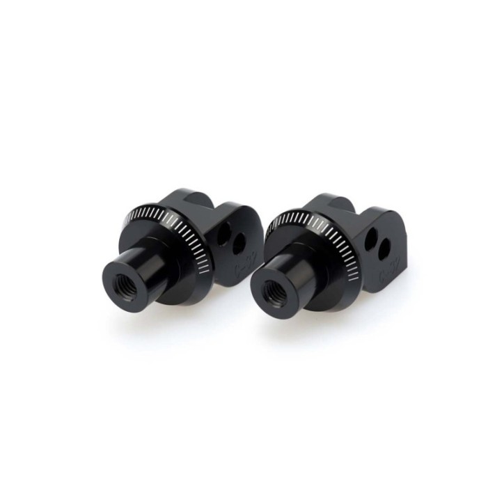 PUIG FOOTPEGS FIXED PASSENGER ADAPTERS FOR DUCATI SCRAMBLER 800 NIGHTSHIFT 21-24 BLACK