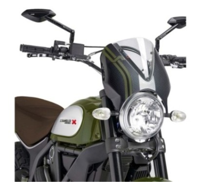 PARE-BRISE ARRIERE PUIG DUCATI SCRAMBLER 1100 SPORT SPECIAL 18-20 TRANSPARENT-CARBONE