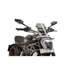 PUIG NAKED NG SPORT ADJUSTABLE WINDSCREEN DUCATI X DIAVEL 16-23 LIGHT SMOKE