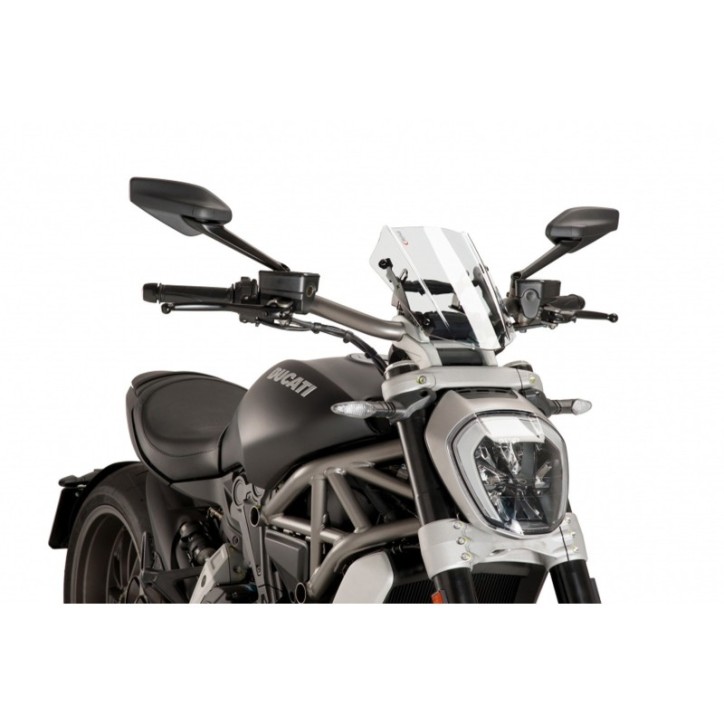 PUIG CUPOLINO NAKED N.G. SPORT REGOLABILE PER DUCATI X DIAVEL 16-23 TRASPARENTE