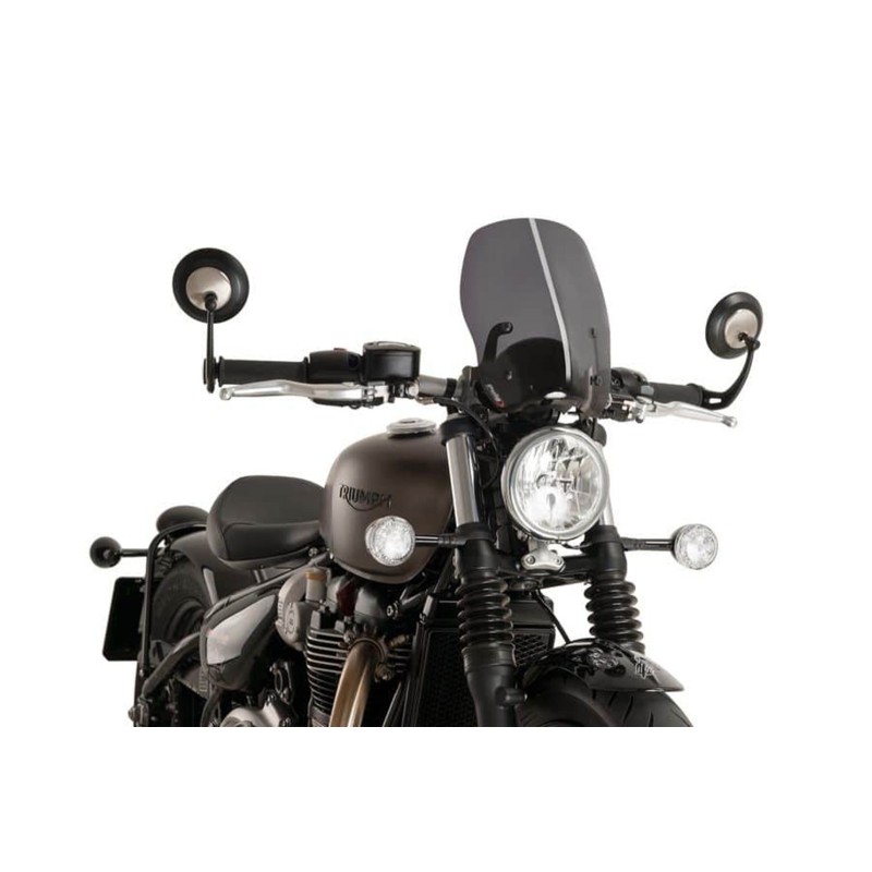 PUIG NAKED WINDSCHILD NG TOURING TRIUMPH BONNEVILLE BOBBER 17-20 DARK SMOKE