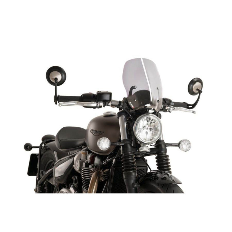puig naked ng touring windshield for triumph bonneville bobber 17 20 light smoke