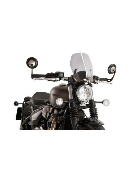 Pare-brise Puig Naked NG Touring pour Triumph Bonneville Bobber 17-20, fume clair