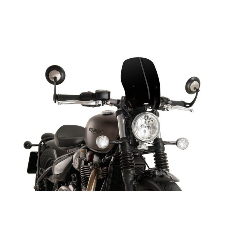 PUIG ECRAN NAKED N.G. TOURING TRIUMPH BONNEVILLE BOBBER 17-20 NOIR